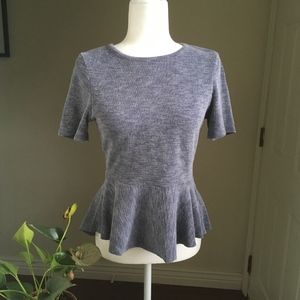 Tea n Rose Ribbed Peplum Top